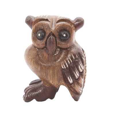 Beeld van Uil van Acaciahout (5 cm)