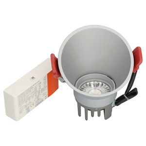 BM100-09 Rond vast wallwasher 10,5cm Zilver