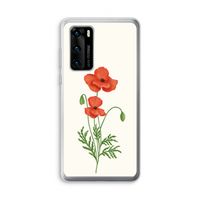 Red poppy: Huawei P40 Transparant Hoesje