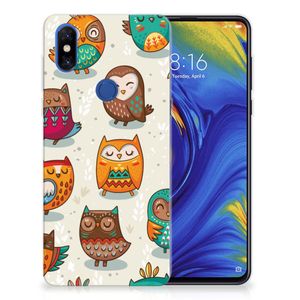 Xiaomi Mi Mix 3 TPU Hoesje Vrolijke Uilen