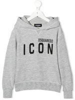 DSQUARED2 KIDS hoodie à logo imprimé - Gris - thumbnail