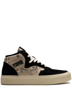 RHUDE baskets montantes à imprimé bandana - Noir