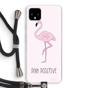 Pink positive: Pixel 4 XL Transparant Hoesje met koord