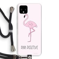 Pink positive: Pixel 4 XL Transparant Hoesje met koord