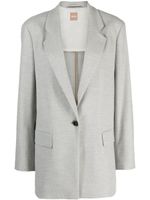 BOSS blazer en jersey à simple boutonnage - Gris