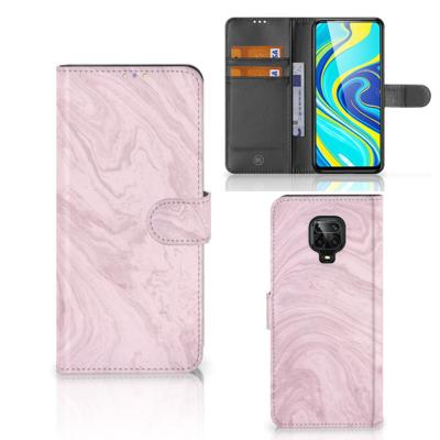 Xiaomi Redmi Note 9 Pro | Note 9S | Bookcase | Marble Pink - Origineel Cadeau Vriendin
