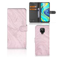 Xiaomi Redmi Note 9 Pro | Note 9S | Bookcase | Marble Pink - Origineel Cadeau Vriendin