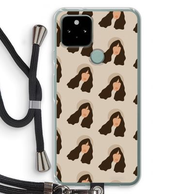 Bonjour mon amour: Pixel 5 Transparant Hoesje met koord