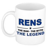 Naam cadeau mok/ beker Rens The man, The myth the legend 300 ml   - - thumbnail
