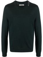 Zadig&Voltaire slongan print knitted jumper - Vert - thumbnail