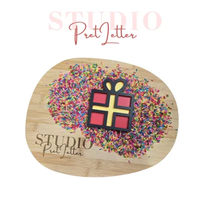 Studio Pretletter - Vulvorm cadeau rood met geel