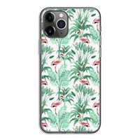 Flamingo bladeren: iPhone 11 Pro Transparant Hoesje