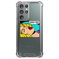 Samsung Galaxy S21 Ultra Anti Shock Bumper Case Popart Oh Yes - thumbnail