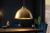 Design hanglamp INDUSTRIAL 45cm goud metalen ronde hanglamp in hoogte verstelbaar - 41446