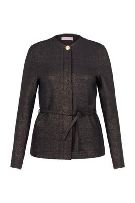 Sanny sparkle waffle blazer - black/gold - 13337