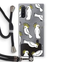 Papegaai: Samsung Galaxy Note 10 Transparant Hoesje met koord