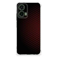 Motorola Moto G35 Doorzichtige Silicone Hoesje Geruit Rood Motorola Moto G35 Doorzichtige Silicone Hoesje Geruit Rood