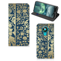 Nokia 3.4 Smart Cover Beige Flowers - thumbnail