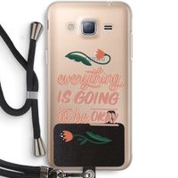 Optimistic flower girl: Samsung Galaxy J3 (2016) Transparant Hoesje met koord