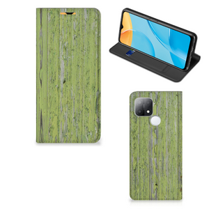 OPPO A15 Book Wallet Case Green Wood