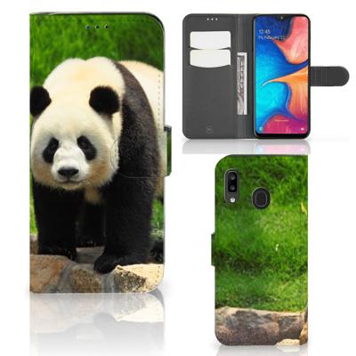 Samsung Galaxy A30 | Telefoonhoesje | Met pasjeshouder | Panda