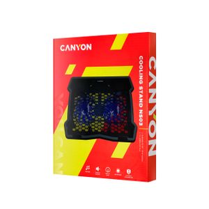 Canyon NS03 notebook cooling pad 39,6 cm (15.6 ) 1000 RPM Zwart