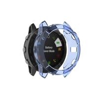 Voor Garmin fenix 6X/6X Pro Smart Watch halve dekking TPU beschermhoes (transparant blauw)