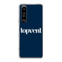 Topvent Navy: Sony Xperia 1 III Transparant Hoesje