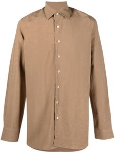 Lardini chemise boutonnée à manches longues - Marron