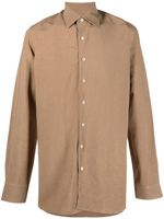 Lardini chemise boutonnée à manches longues - Marron - thumbnail