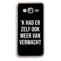 Meer verwacht  - Zwart: Samsung Galaxy J3 (2016) Transparant Hoesje - thumbnail