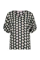 Studio Anneloes Birgitta Dot Top 11637 T-shirt Korte Mouw 9011 Black/off White