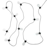 Home Deco Factory feestverlichting lichtsnoer - 10 LED lampen - gekleurd - 500 cm