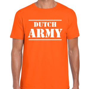 Dutch army/Nederlands leger supporter/fan t-shirt oranje voor heren - EK/WK/Race 2XL  -