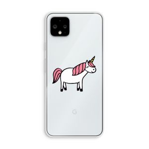 Eenhoorn: Pixel 4 XL Transparant Hoesje