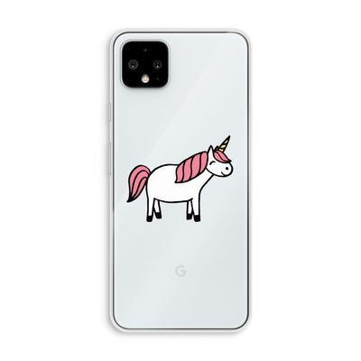 Eenhoorn: Pixel 4 XL Transparant Hoesje