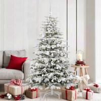 VidaXL Kunstmatige inklapbare kerstboom wit 180 cm pe en pvc