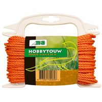 Oranje hobby touw/draad 4 mm x 20 meter   - - thumbnail