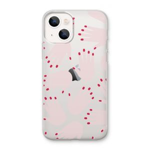 Hands pink: iPhone 13 mini Transparant Hoesje