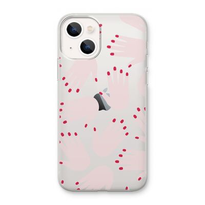 Hands pink: iPhone 13 mini Transparant Hoesje