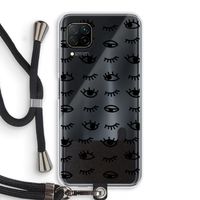 Eye pattern #2: Huawei P40 Lite Transparant Hoesje met koord