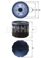 Oliefilter MAHLE, Diameter (mm)76mm, u.a. für Renault, Nissan, Dacia, Opel, Vauxhall, Suzuki, Smart, Jeep, Fiat - thumbnail