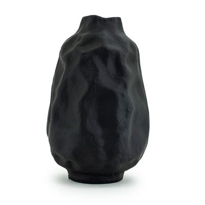 By-Boo Vaas 'Dent' 37cm hoog, kleur Zwart