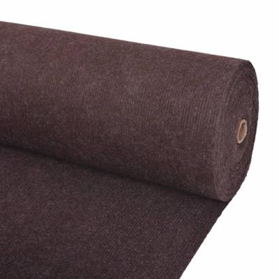 Tapijt 1,2x20 m ribstof bruin