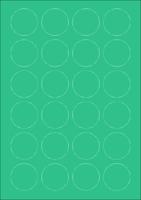 Groene A4 etiketten 40 mm rond 100 vel Sorex Groene A4 etiketten 40 mm rond 100 vel Sorex