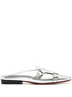 Santoni mules en cuir - Argent - thumbnail