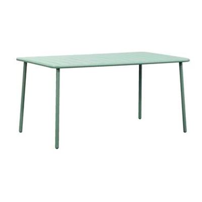 Tuintafel Vence - metaal lichtgroen - 72x150x90 cm - Leen Bakker