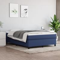 Boxspring bed stof blauw 140x200 cm