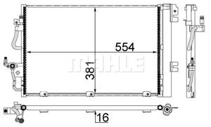 Condensor, airconditioning MAHLE, u.a. für Opel, Vauxhall