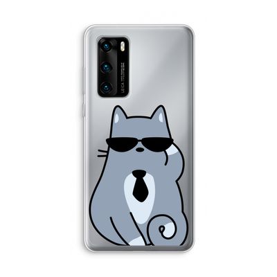 Cool cat: Huawei P40 Transparant Hoesje